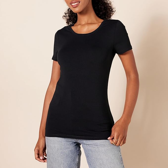 Amazon Essentials Women's Regular-Fit T-Shirt (Crewneck Profile)