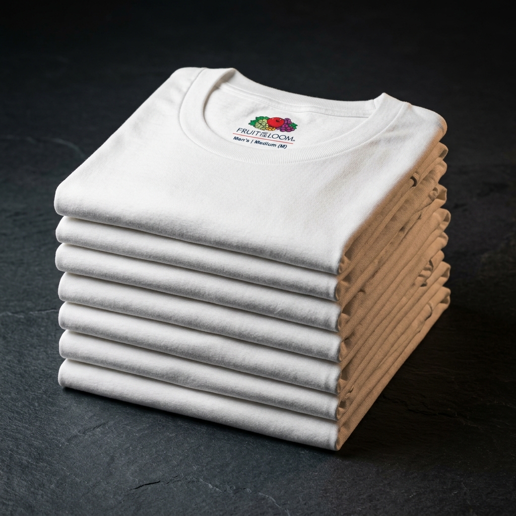 Fruit of The Loom Men's Crew Tee Undershirts, Moisture Wicking & Tag Free, Also Available in Big & Tall