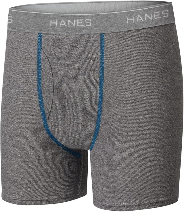 Hanes Boys' Boxer Briefs, Moisture-Wicking Underwear for Boys & Toddlers, Assorted, 10 or 12 Pack - Construction Layout