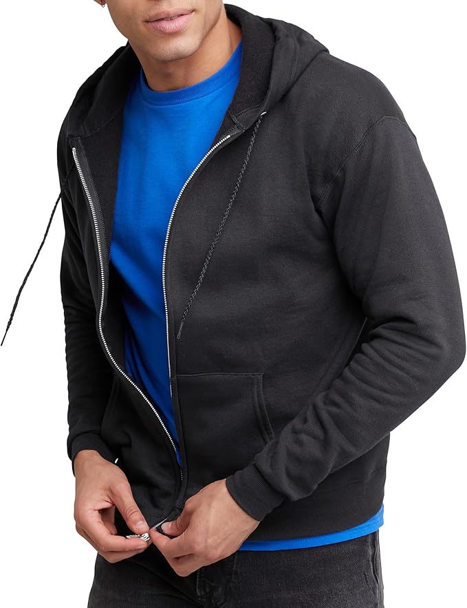 Hanes EcoSmart Fleece Hoodie Blueprint view
