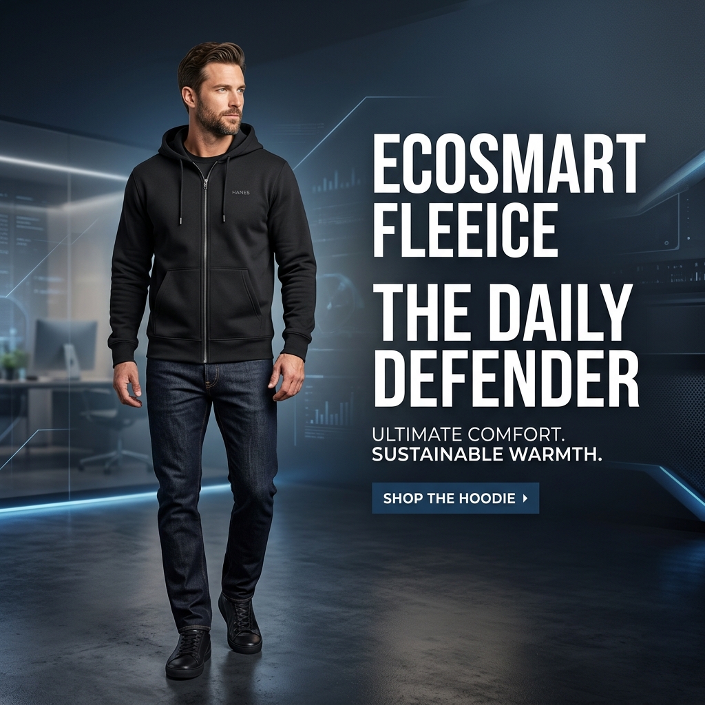 Hanes EcoSmart Zip-up Hoodie Construction Overview
