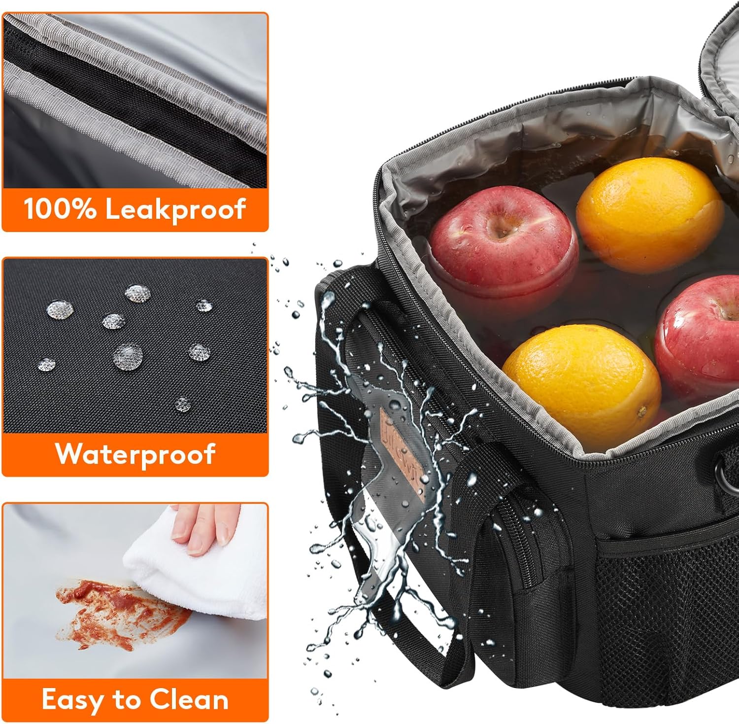 Lifewit Medium Lunch Bag, Insulated Lunch Box - 12-Can (9L) Studio Specifications View