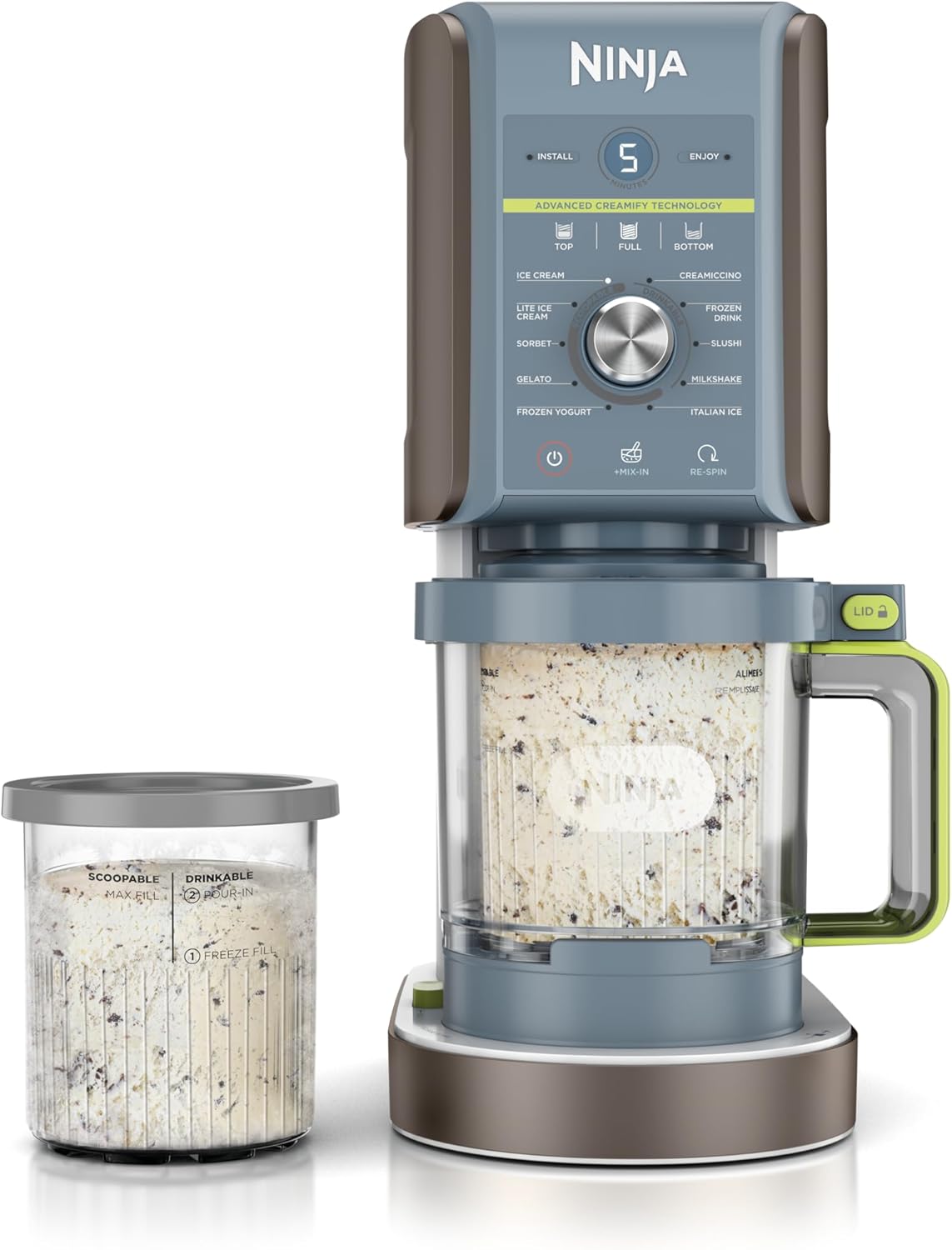 Ninja CREAMi Deluxe Creamerizer Paddle and accessories