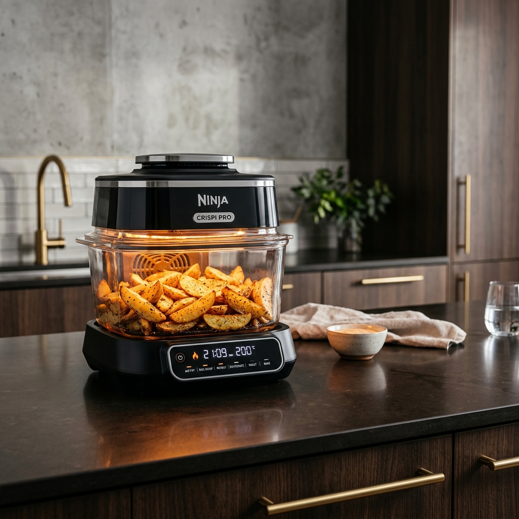 Ninja Crispi Pro 6-in-1 Glass Air Fryer Banner Concept