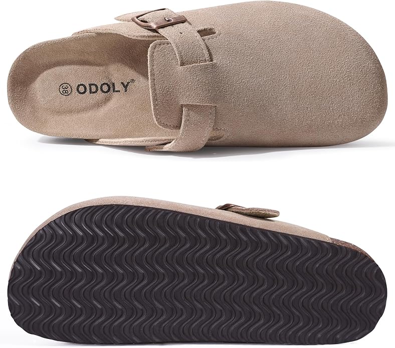 ODOLY Genuine Suede Clogs Top Highlight