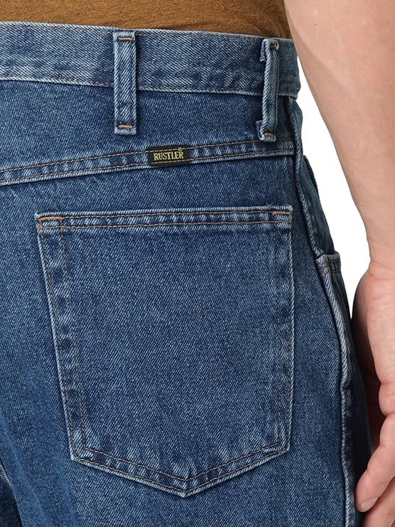 Rustler Men's Classic Relaxed Fit Jeans Fitting Structure