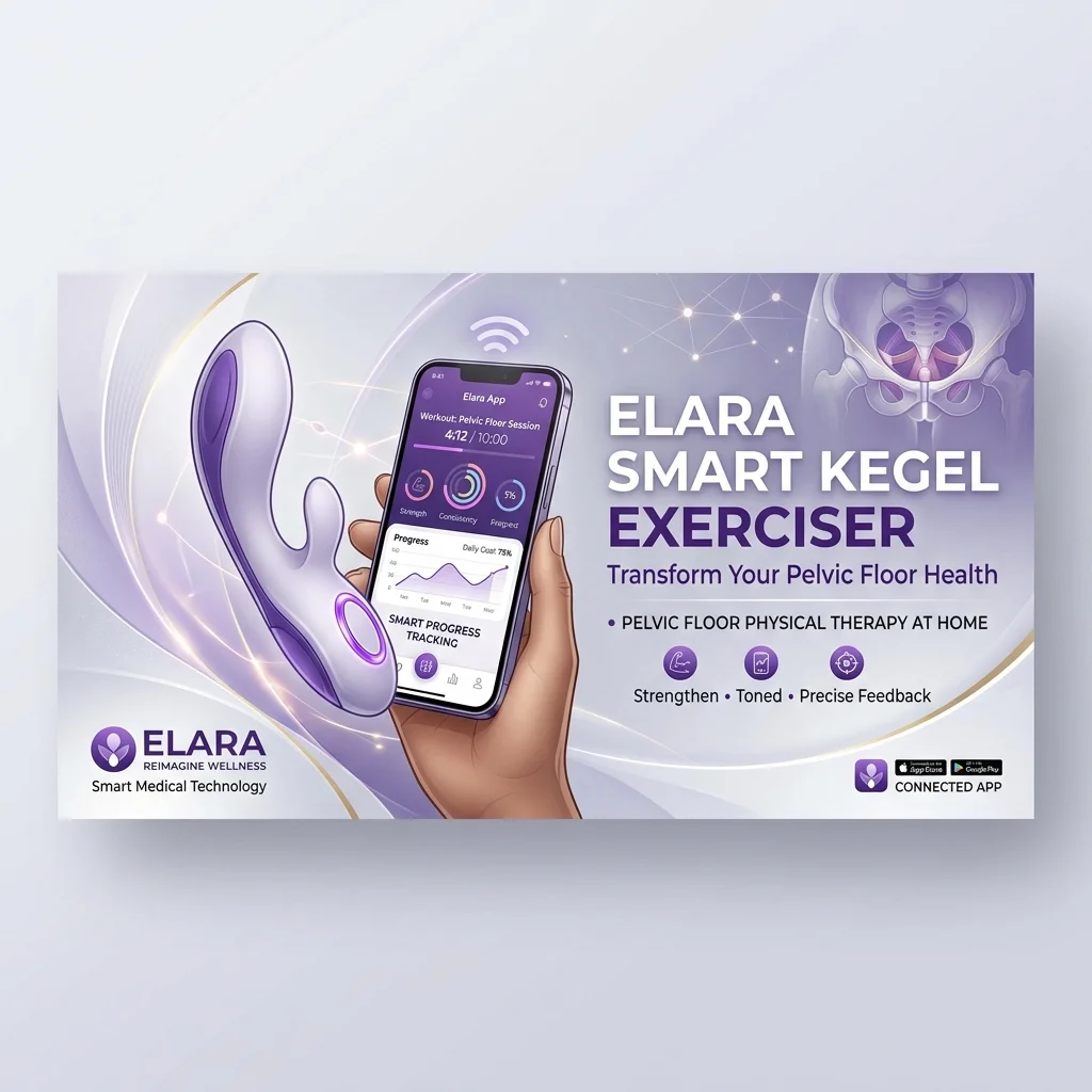 High-resolution diagram illustrating smart pelvic floor kegel exerciser design.