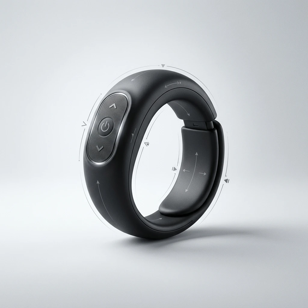 High-resolution diagram illustrating adjustable tension vibrating ring for stamina and control.