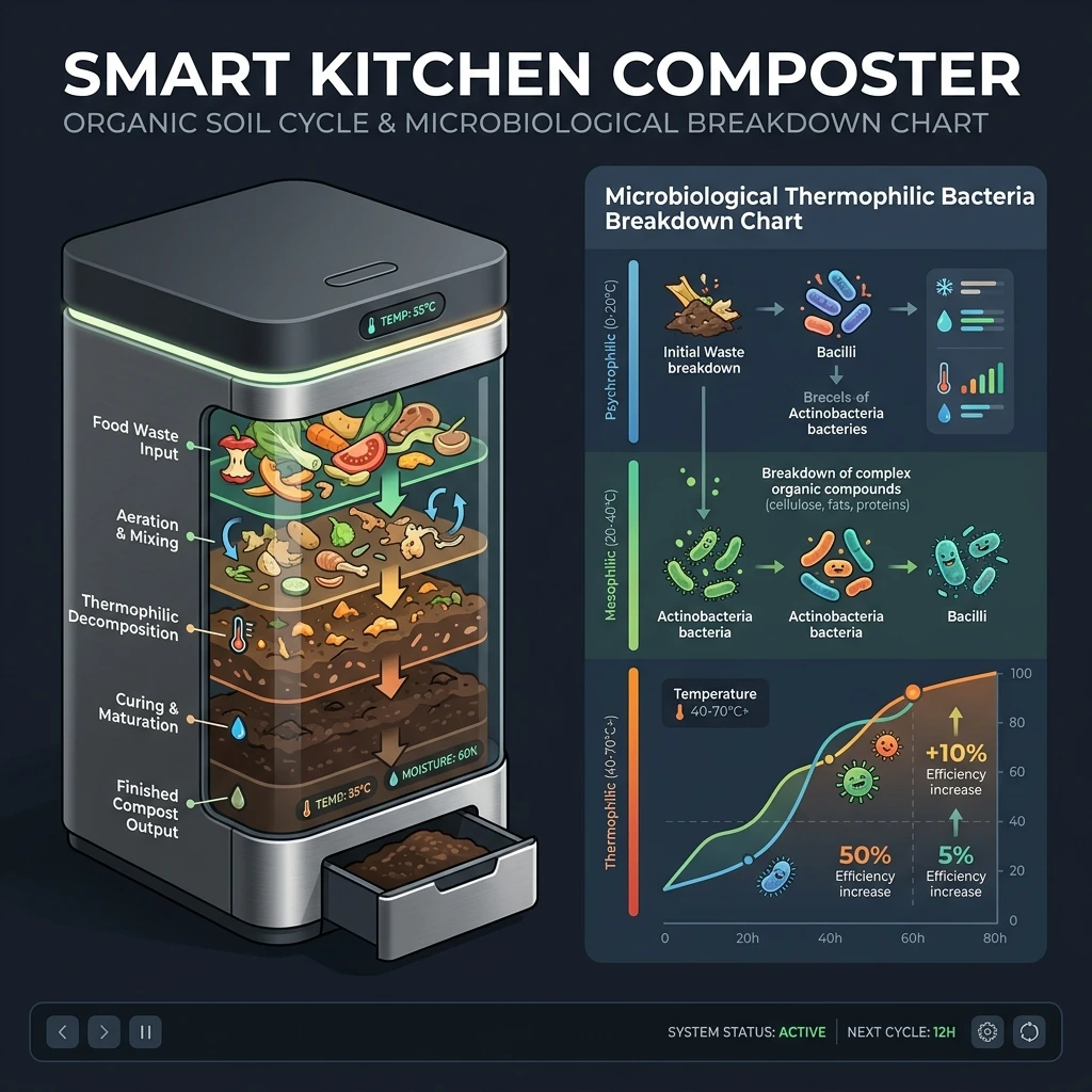 Organic Nutrient Recirculation: Microbiological Breakdown Efficiency in Smart Kitchen Composters (2026)
