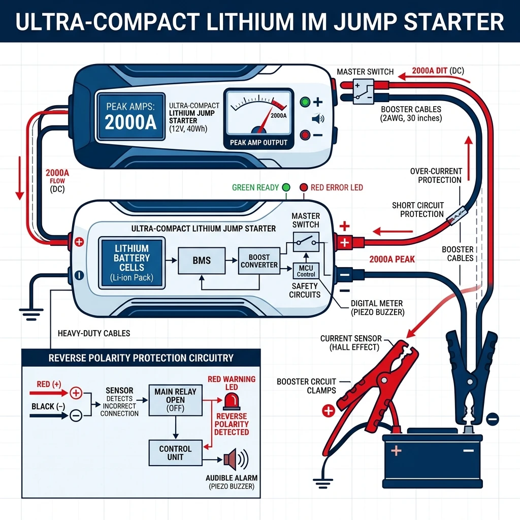 Evaluating Peak Amp Discharge and Reverse-Polarity Safety Circuitry in Portable Car Battery Jump Starters: Lithium-Ion Cold-Crank Efficiency (2026)
