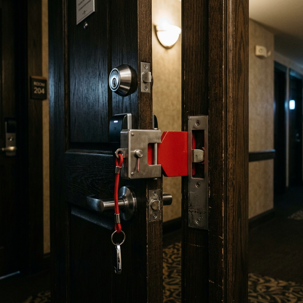 Evaluating Solid Aluminum Inset Plate Flange Mechanical Leverage and Strike Plate Ingress Clearances in Portable Door Locks: Emergency Hotel and Apartment Security (2026)