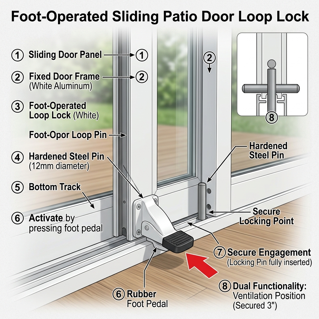 Evaluating Hardened Steel Pin Shear Resistance and Extruded Aluminum Housing Rigidity in Foot-Operated Loop Locks: Secondary Defensive Latches for Glass Patios (2026)