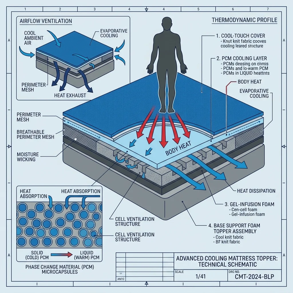 Best Cooling Mattress Toppers for Hot Sleepers: Material Science and Thermal Conductance (2026)